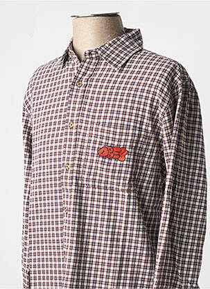 Chemise manches longues beige OBEY homme
