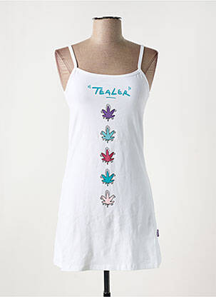 Robe courte blanc TEALER pour femme