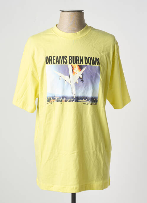 T-shirt jaune WASTED PARIS pour homme