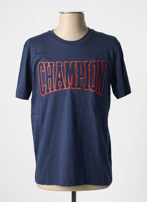 T-shirt bleu CHAMPION pour homme