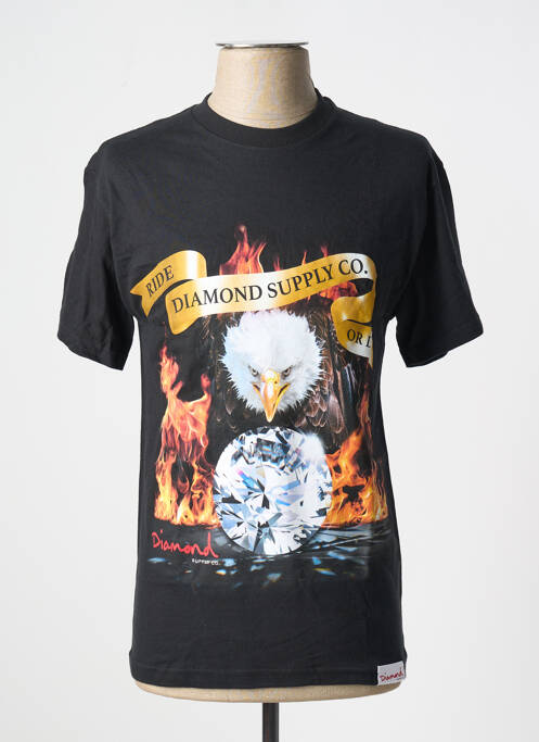 T-shirt noir DIAMOND SUPPLY CO pour homme