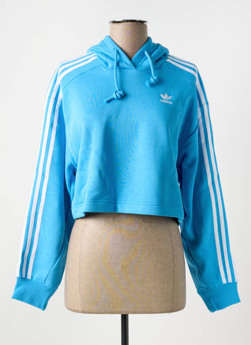 Sweat-shirt bleu ADIDAS pour femme