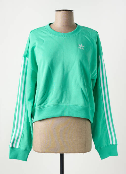 Sweat-shirt vert ADIDAS pour femme