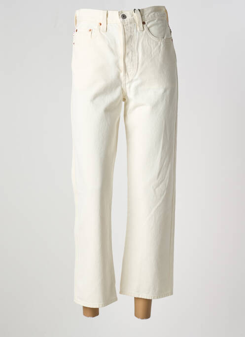 Jeans coupe droite beige LEVIS pour femme