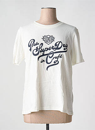 T-shirt beige SUPERDRY femme