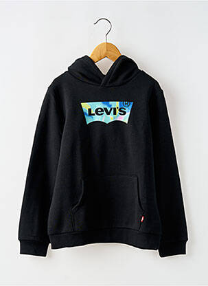 Sweat-shirt à capuche col rond noir LEVI'S garçon