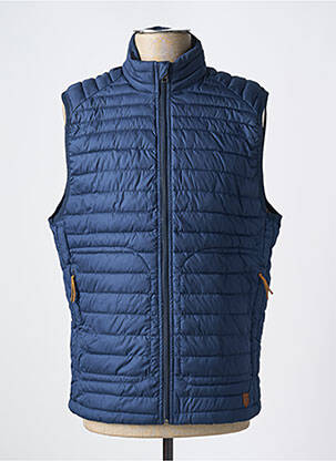 Doudoune col col montant bleu JACK & JONES homme