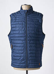 Doudoune col col montant bleu JACK & JONES homme