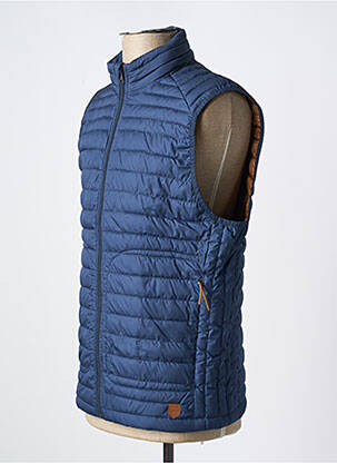 Doudoune col col montant bleu JACK & JONES homme