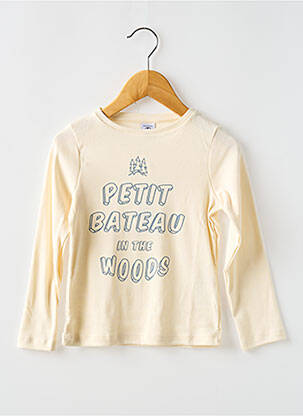 T-shirt col rond blanc PETIT BATEAU fille