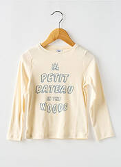 T-shirt blanc PETIT BATEAU pour fille seconde vue