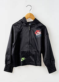 Sweat-shirt à capuche col rond noir NIKE fille
