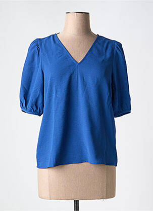 Top col v bleu VERO MODA femme