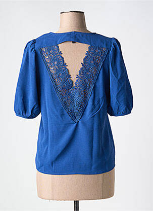 Top col v bleu VERO MODA femme