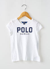 T-shirt blanc RALPH LAUREN pour fille seconde vue