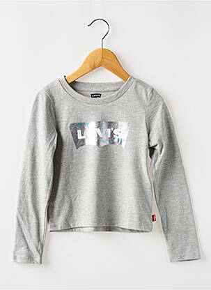 T-shirt col rond gris LEVI'S fille