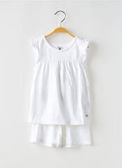Pyjama blanc PETIT BATEAU pour fille seconde vue