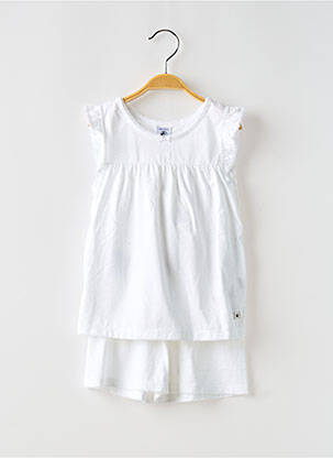 Pyjama blanc PETIT BATEAU pour fille
