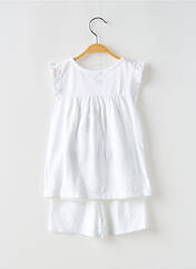 Pyjama blanc PETIT BATEAU pour fille seconde vue