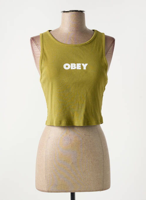 Débardeur vert OBEY pour femme