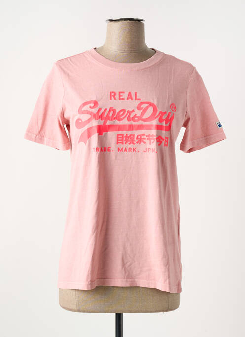 T-shirt rose SUPERDRY pour femme