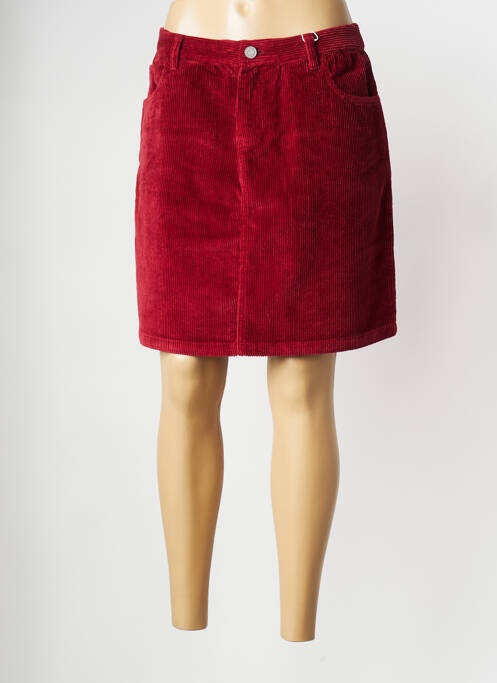 Mini-jupe rouge KNOWLEDGE COTTON APPAREL pour femme