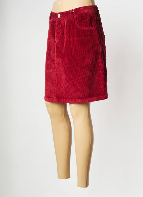 Mini-jupe rouge KNOWLEDGE COTTON APPAREL femme