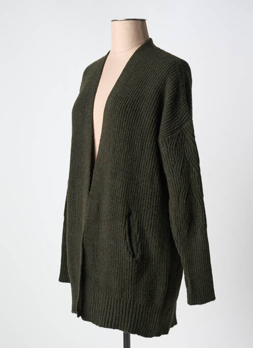 Gilet manches longues vert I.CODE (By IKKS) femme