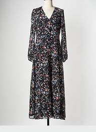 Robe longue col v noir I.CODE (By IKKS) femme