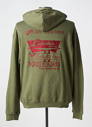 Sweat-shirt à capuche col rond vert MAISON LABICHE homme