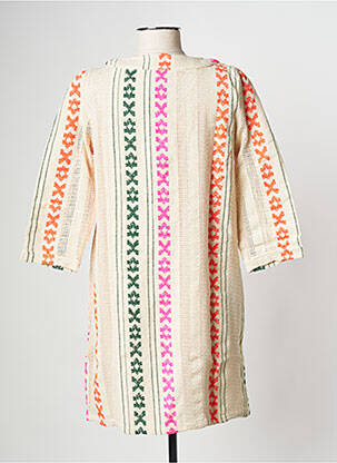 Robe courte col rond multicolore WILD femme