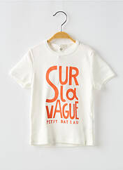 T-shirt blanc PETIT BATEAU pour garçon seconde vue