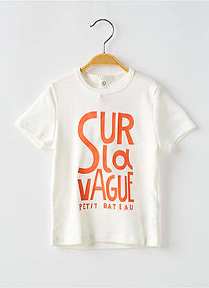 T-shirt blanc PETIT BATEAU pour garçon