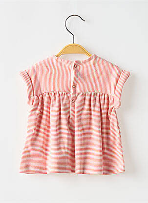 Top col rond rose PETIT BATEAU fille