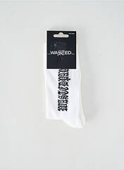 Chaussettes blanc WASTED PARIS pour homme seconde vue