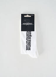 Chaussettes blanc WASTED PARIS homme