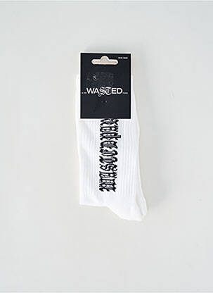 Chaussettes blanc WASTED PARIS pour homme