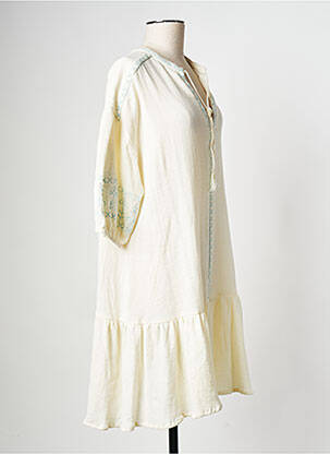 Robe courte col v beige B.YOUNG femme