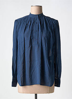 Top col v bleu SEE U SOON femme