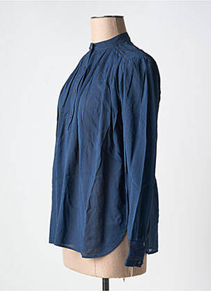 Top col v bleu SEE U SOON femme