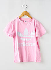 T-shirt rose ADIDAS pour enfant seconde vue