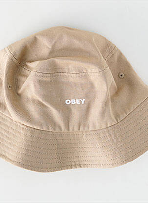 Chapeau beige OBEY homme