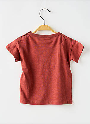 T-shirt col rond rouge PETIT BATEAU garçon