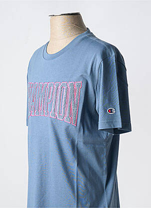 T-shirt col rond bleu CHAMPION homme