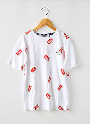 T-shirt col rond blanc FILA fille