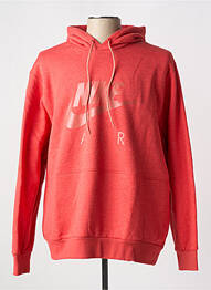 Sweat-shirt à capuche col rond rouge NIKE homme