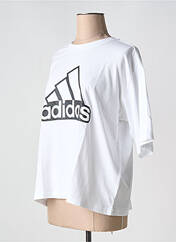 T-shirt blanc ADIDAS pour femme seconde vue