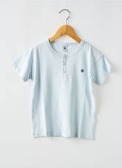 T-shirt bleu PETIT BATEAU pour garçon seconde vue