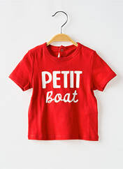 T-shirt rouge PETIT BATEAU pour garçon seconde vue
