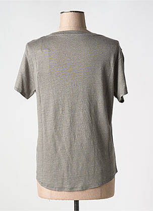 T-shirt col rond gris LEON & HARPER femme